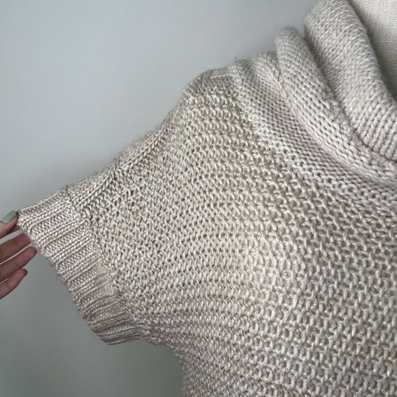 Soft Surroundings Wool Alpaca Blend Cowl Neck Knit Sweater Cream Women's Size XS - Picture 6 of 10